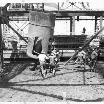 Pouring Concrete at Grand Coulee Dam