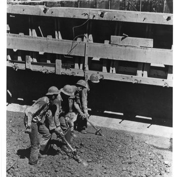 Workers Pouring Cement, Grand Coulee Dam Area