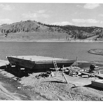 Barge near Grand Coulee Dam
