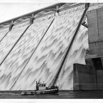 Barge at Grand Coulee Dam