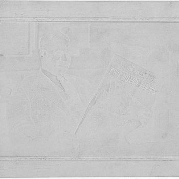 Relief of Rufus Woods on Posterboard