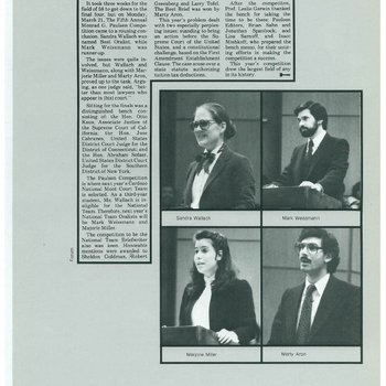 5th Annual Monrad G. Paulsen Moot Court Competition, 1983