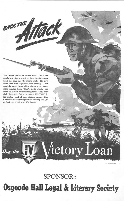 1943 - Come On, Canada! War Bond advert sponsored by Osgoode