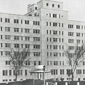 St. Luke's Hospital - view of exterior at Oklahoma Ave. location, 1952