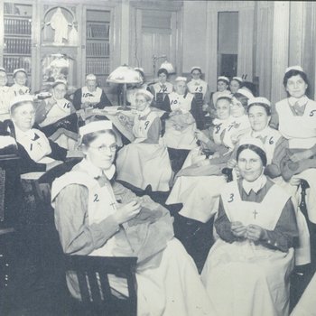 Large nurse gathering