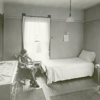 Nurses' dormitory bedroom