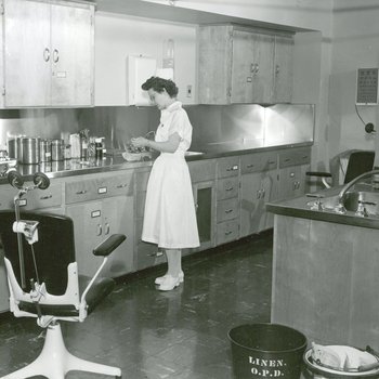 Outpatient laboratory, 1955