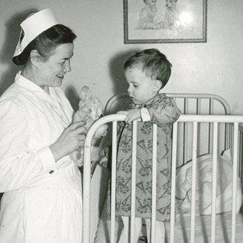 Nurse with toddler
