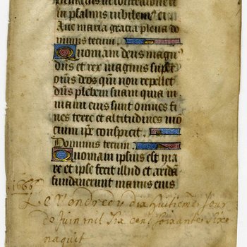 Book of Hours, "Livre de Raison"- Med MS 14A