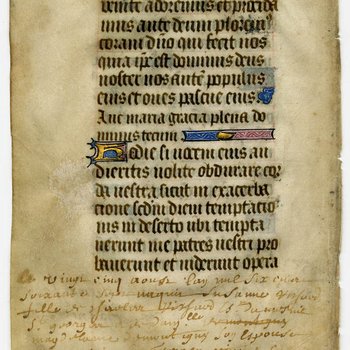 Book of Hours, "Livre de Raison"- Med MS 14B