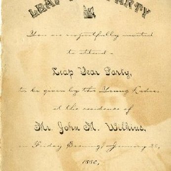 Leap Year Party invitation, Bowling Green, Ky.
