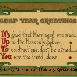 Leap Year Greetings : It's Up To You