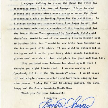 Gemini 75 Letter re: Auditions