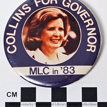 Collins for Governor : MLC in '83 photo button