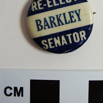 Re-elect Barkley Senator Political Button