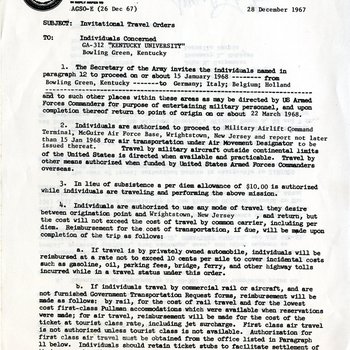 Gemini 15 Invitational Travel Orders