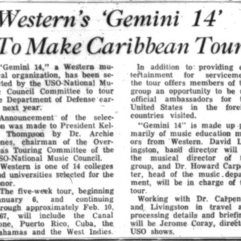 Gemini 14 to Make Caribbean Tour