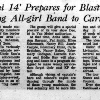 Gemini 14 Prepares for Blast-off, Orbiting All-girl Band to Caribbean