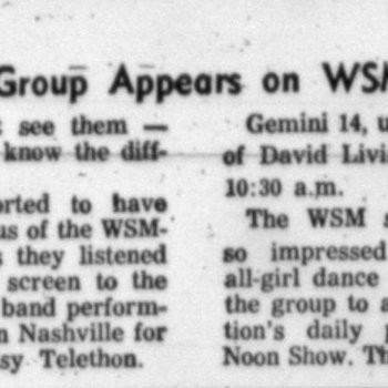 Gemini 14 Group Appears on WSM Television