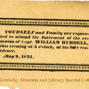 William Hubbell Funeral Notice