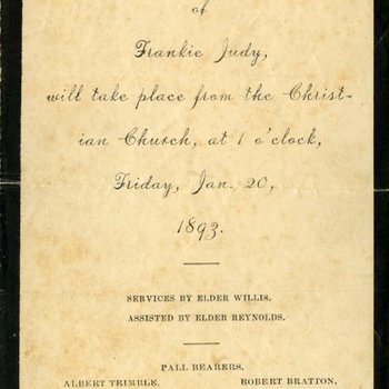 Frankie Judy Funeral Notice