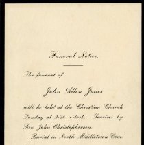 John Allen Jones Funeral Notice