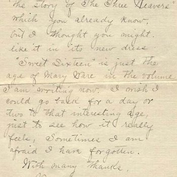 Johnston's letter to Ruth Clement, May 6, 1908 page 2