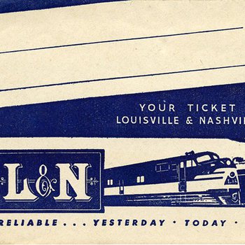L&N Railroad Ticket Envelope