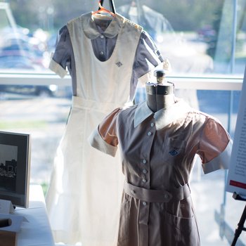 Centennial Celebration nursing uniforms on display, 2016 April