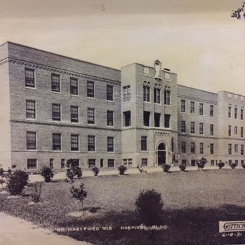 General hospital, Hartford, WI exterior view, 1931
