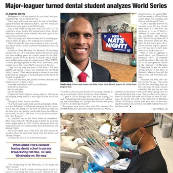 ADA News - Major-leaguer turned dental student analyzes World Series (2019)