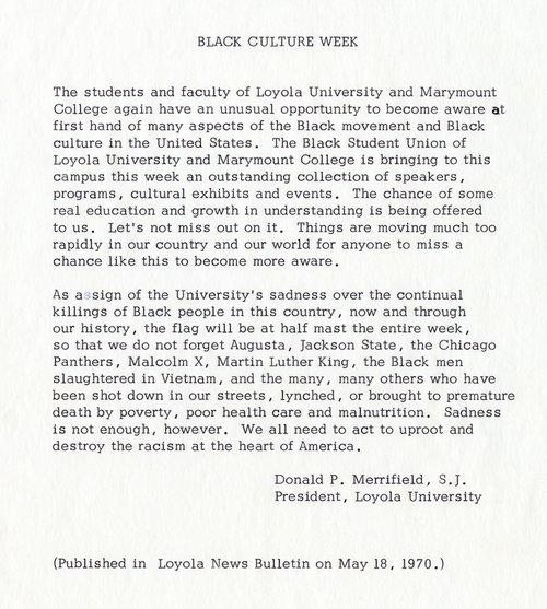 Black Culture Week, May 18 1970