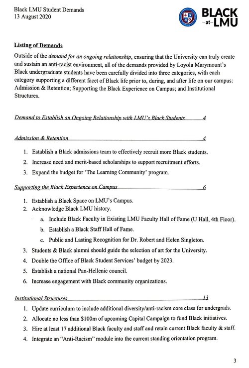 Black at LMU Student Demands_Aug 13 2020_2