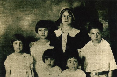 Portrait of Rossie children (mother of Mary, seated, on right)