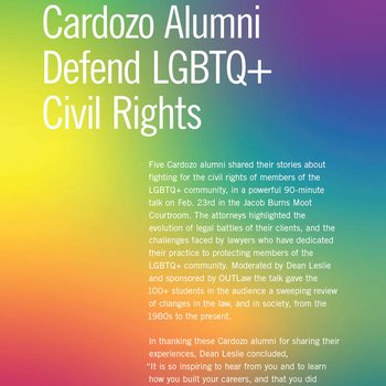 Cardozo Alumni Advocate for LGBTQ+ Civil Rights