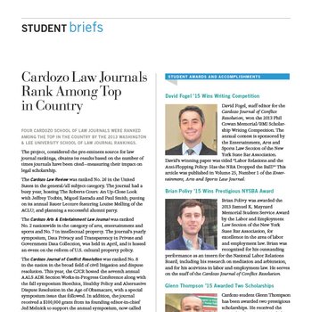 Cardozo Journals and Students Shine Nationally