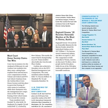 Cardozo Students Dominate Moot Court in 2017