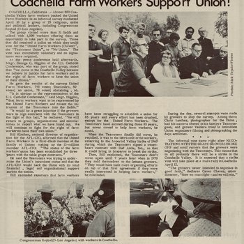 Coachella Farm Workers Support Union: Sindicato de Apoyo a los Trabajadores Agrícolas de Coachella