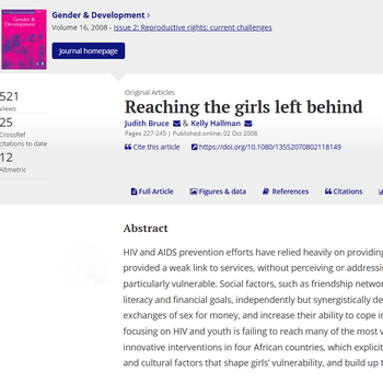 Reaching the girls left behind