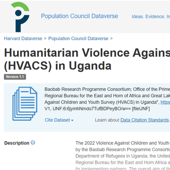 Humanitarian Violence Against Children and Youth Survey (HVACS) in Uganda