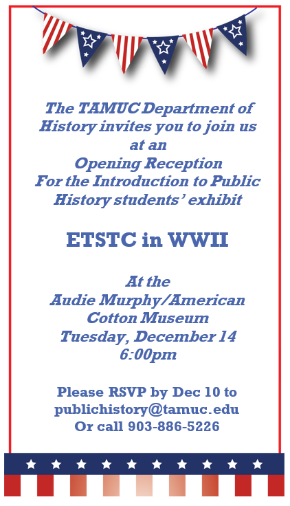 ETSTCinWWII - reception invitation