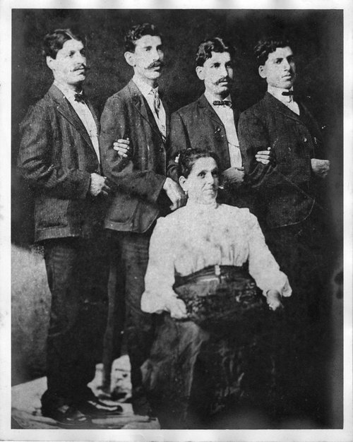 Commour Ellis and Her Four Sons