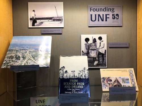 Founding UNF Exhibit Image with Books