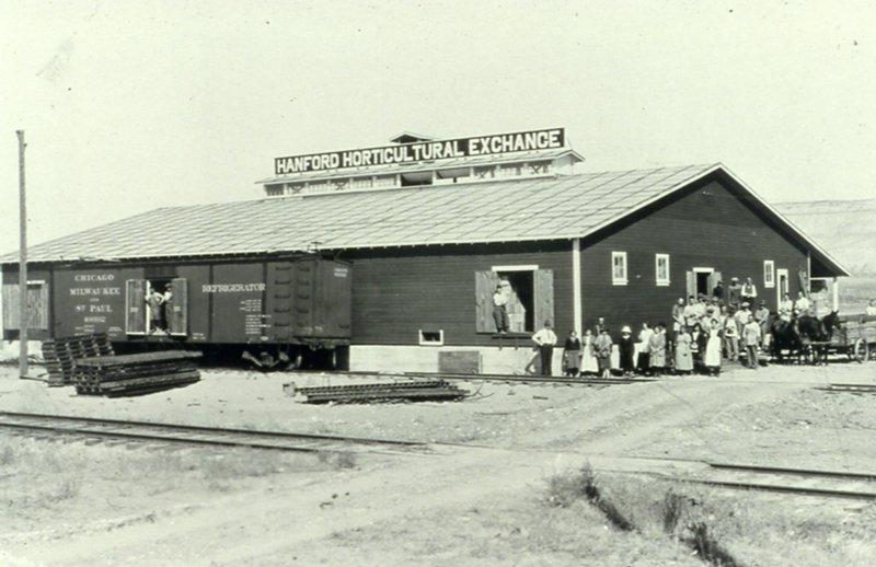 Horticultural Exchange Building in pre-WWII town of Hanford, WA.