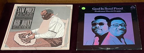 Blues LPs by Sam Price and Prof Harold Boggs