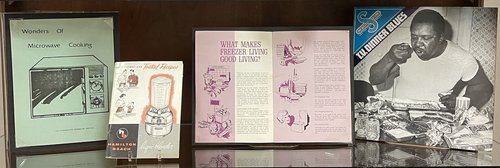 2 cookbooks, What makes freezer living good living, T.V. Dinner Blues / Magic Slim