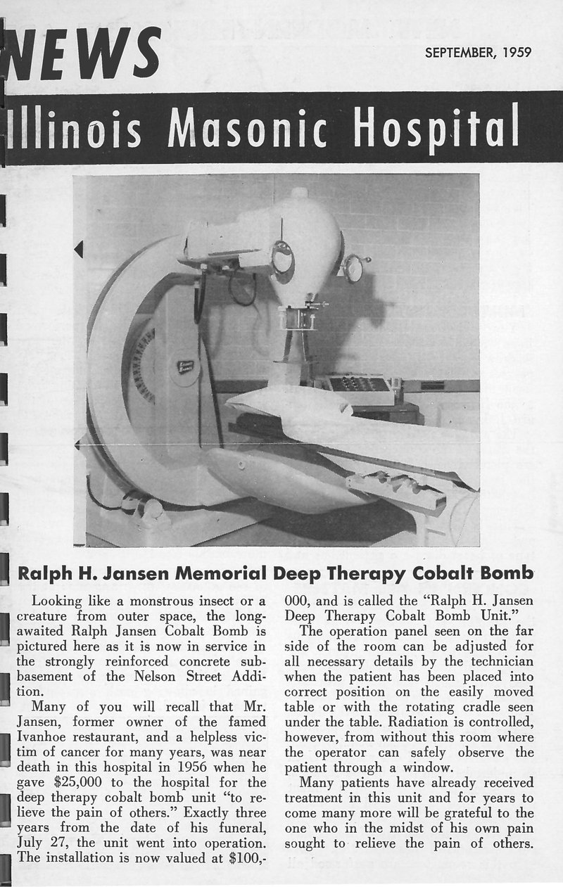 newsletter article on deep therapy cobalt bomb technology