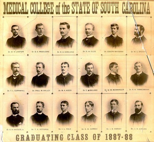 Portraits of the Medical College of the State of South Carolina Class of 1888