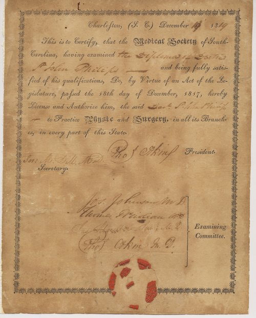 St. John Phillips Medical License.