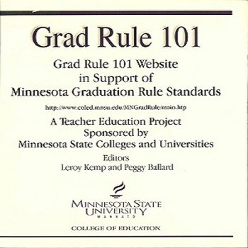 Grad Rule 101Website in Support Of Minnesota Graduation Rule Standards: A Preservice Teacher Education Project